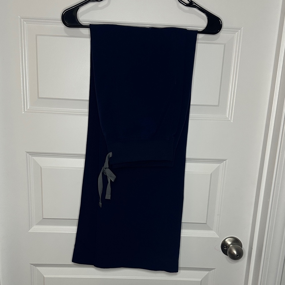 Figs navy Isabel wide leg scrub pants